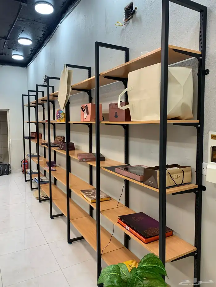 رفوف محل تجاري وطاولة كاشير الطول 6 0