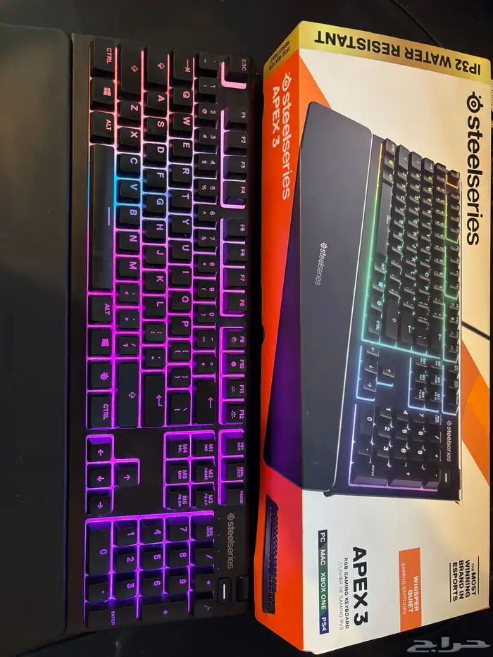 SteelSeries Apex 3 RGB Gaming Keyboard كيبورد 0