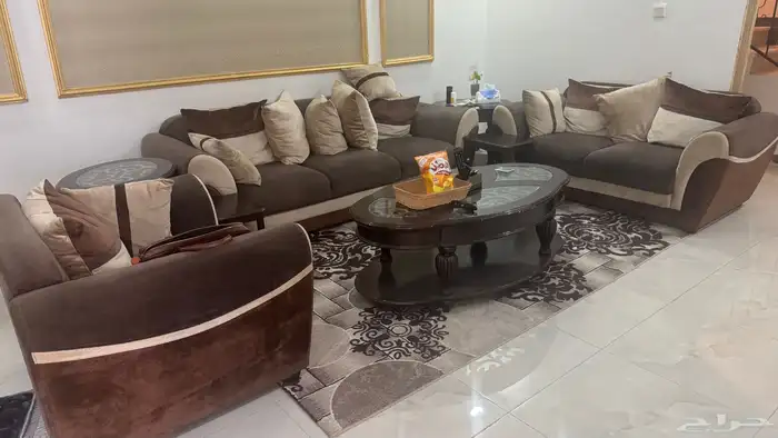 طقم كنب كامل مع ملحقاته 0