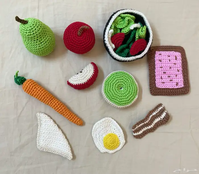 ألعاب طعام صغيرة من الكروشيه 0