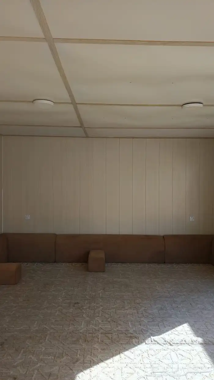 للبيع غرفة بركس متنقلة جاهزة برتبل مجلس 12.20 4.15 5