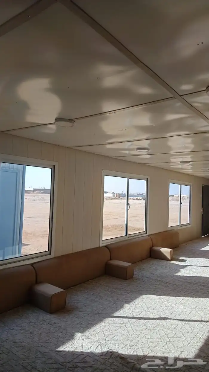 للبيع غرفة بركس متنقلة جاهزة برتبل مجلس 12.20 4.15 6