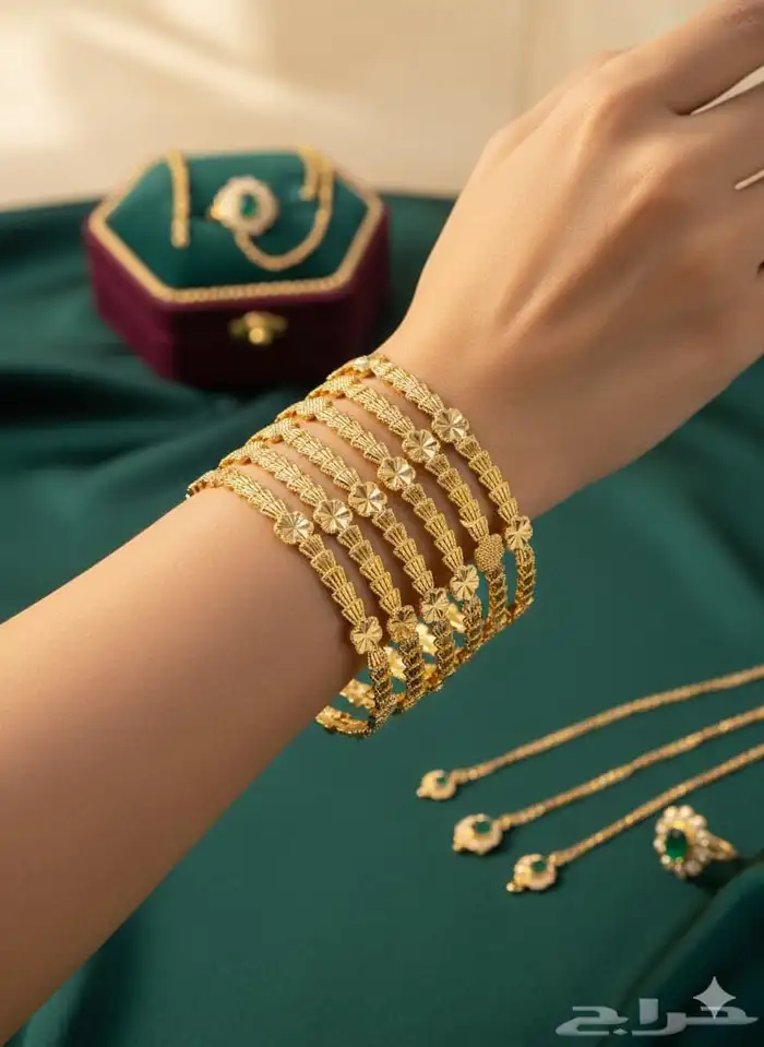 اطقم بديل ذهب مزنط وبناجر ضمان سنه بسعر مخفض 2