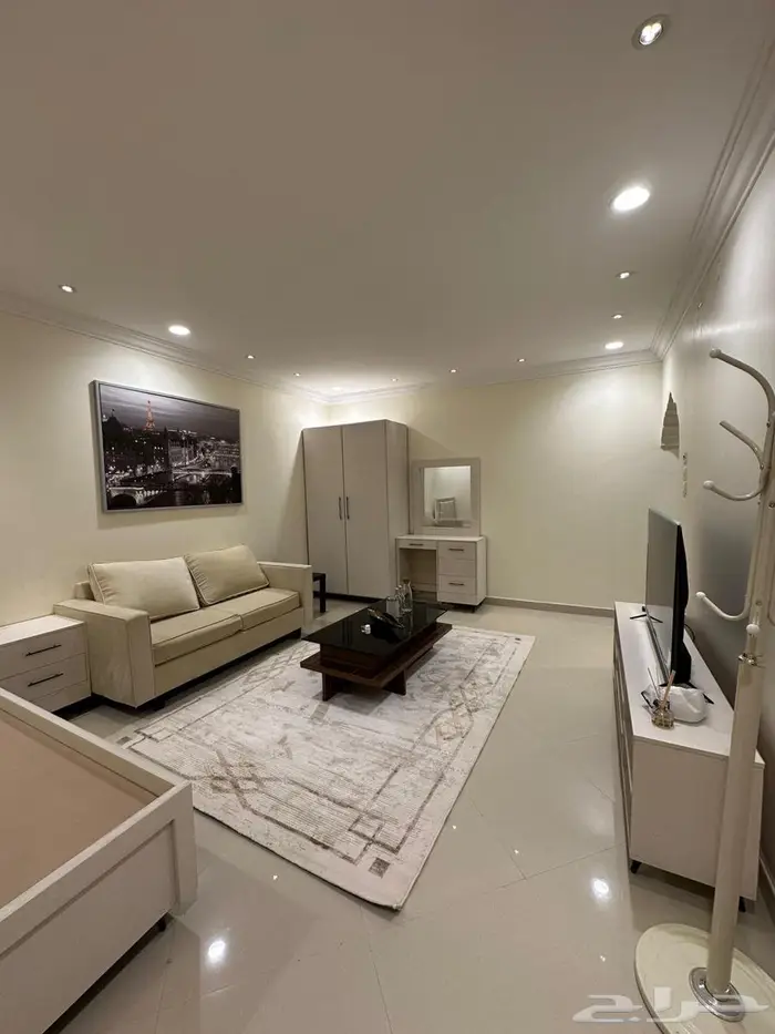 شقة للايجار بحي الندوة غرفة وصالة 12