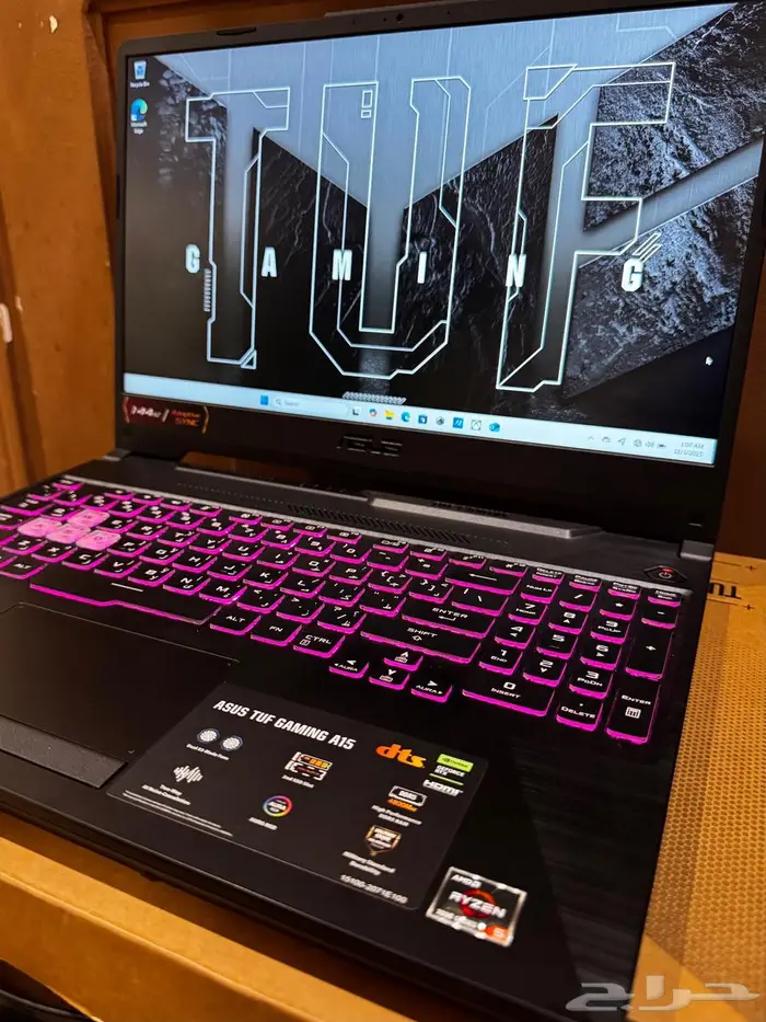 Laptop asus tuf A15 استعمال عشر ايام فقط مع كرتون وضمان جرير 5