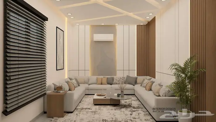 تصميم ديكور مجلس رجال سعر المتر 10 ريال 2