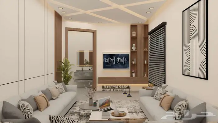 تصميم ديكور مجلس رجال سعر المتر 10 ريال 0