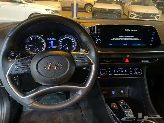 هيونداي سوناتا 2021 مستورد بنزين شاشة كاميرا نقاط عمياء 15