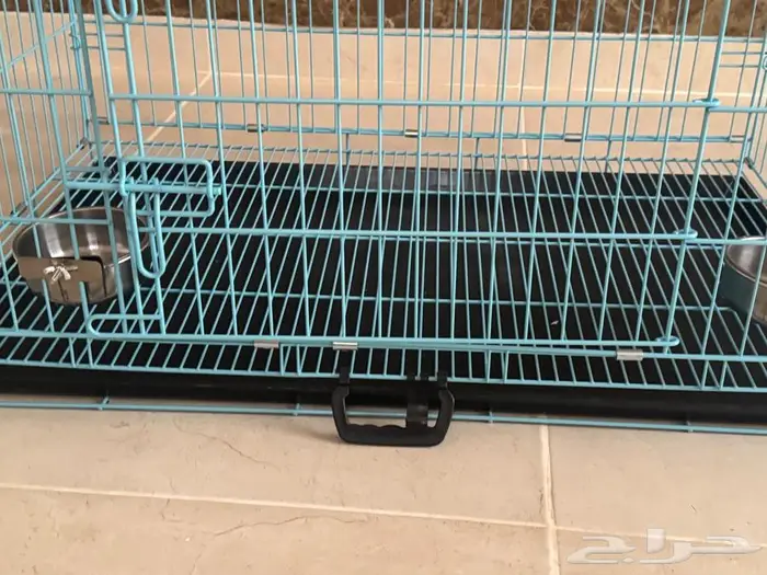 قفص قطط وحامل للماء والاكل 0