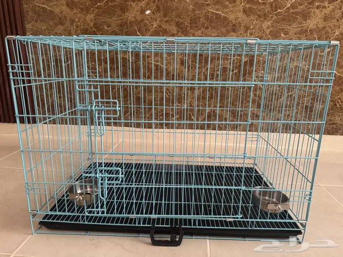 قفص قطط وحامل للماء والاكل 1