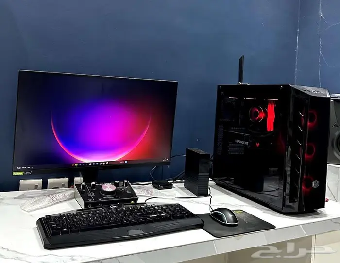 كمبيوتر مكتبي احترافي للألعاب والمونتاج بالكامل مع الملحقات 0