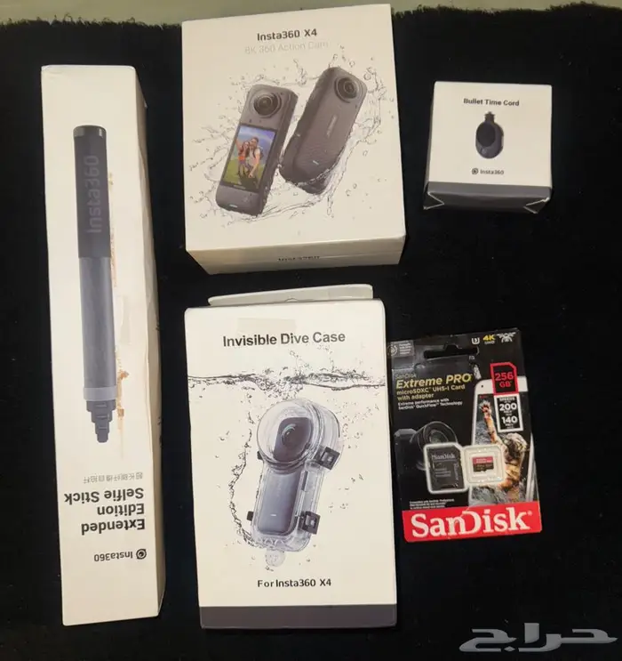 كاميره insta360 X4 و ملحقاتها جديده لم يتم استعمالها 0