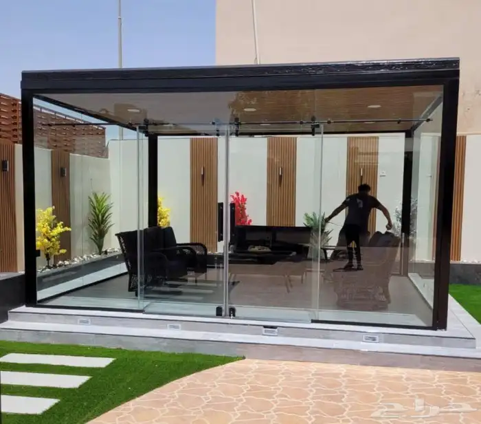 تصميم غرف زجاجية القصيم تصميم جلسات خارجيه القصيم تنسيق حدائ 7