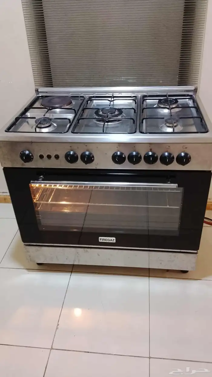 فرن غاز ايطالي 5عيون 4غاز واحده كهربا 1