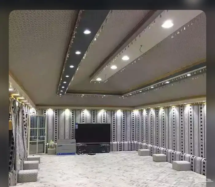 بيوت شعر مشب نار مشب رخام قرميد جمالون تلبيس قماش 4