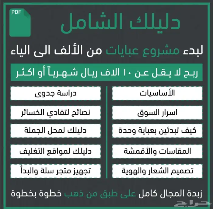 دليلك لبدء مشروع عبايات من الألف الى الياء ب 10 ريال فقط 0