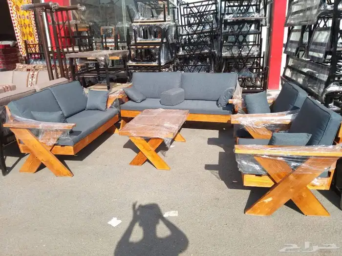 الديكورات الكراسي خشب.حديد مع الجلسه 4