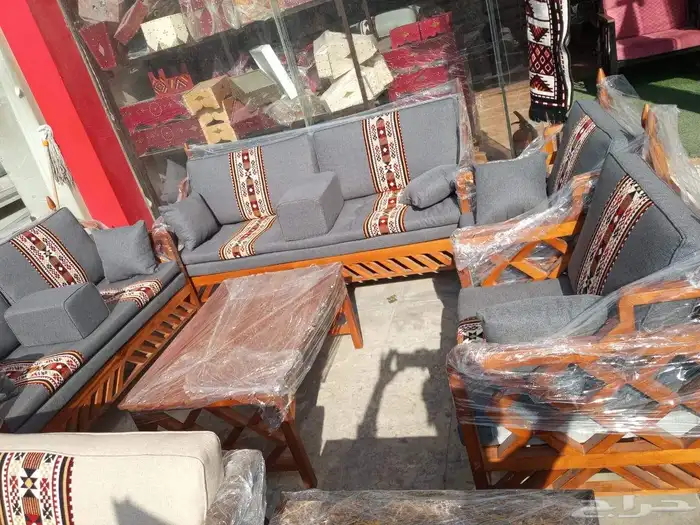 الديكورات الكراسي خشب.حديد مع الجلسه 8