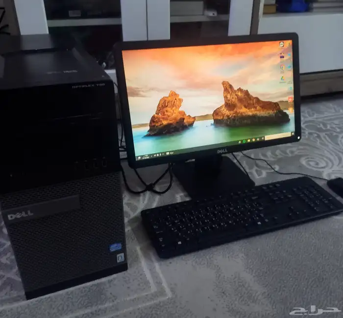 كمبيوتر مكتبي dell معالج i7 مع شاشه dell 0