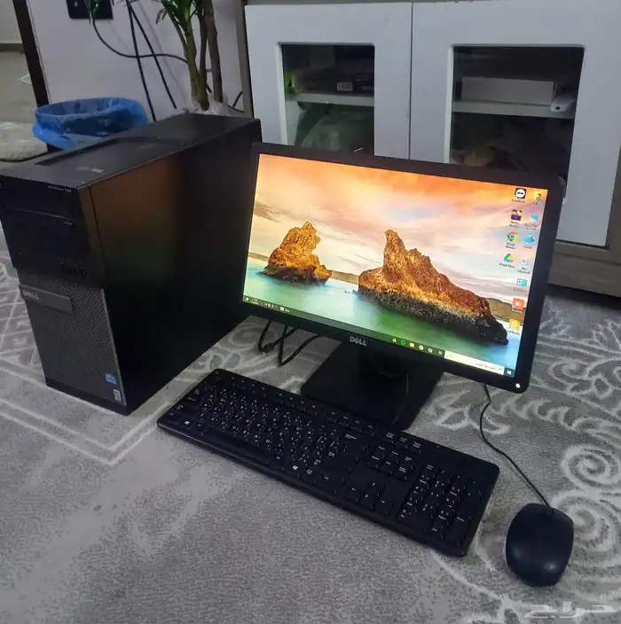 كمبيوتر مكتبي dell معالج i7 مع شاشه dell 1