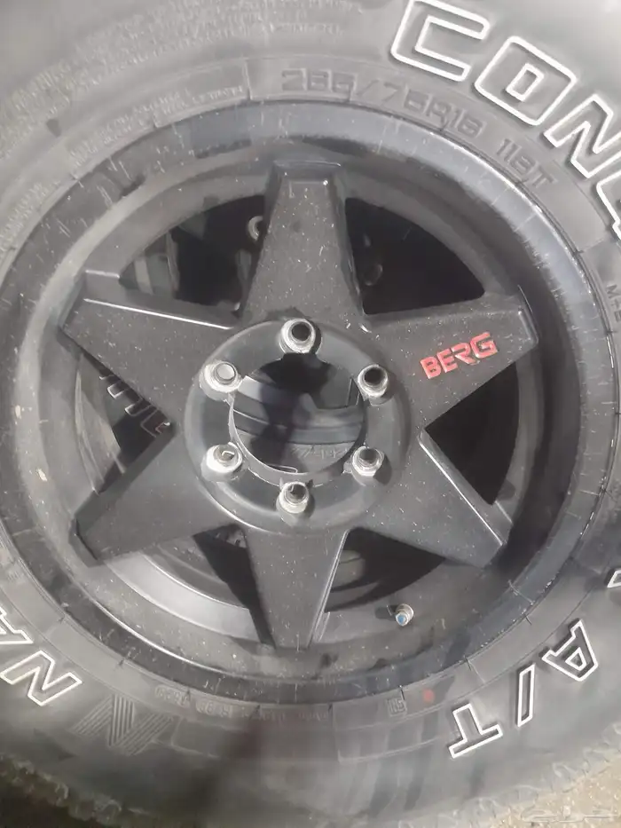 كفرات نص حجري مقاس 16 تاريخ نهايت 23 وجنوط برايد 16 شبه جديد 5