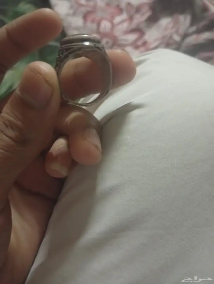 للبيع خاتم فضة عقيق يماني بي 70 ريال جديد 1