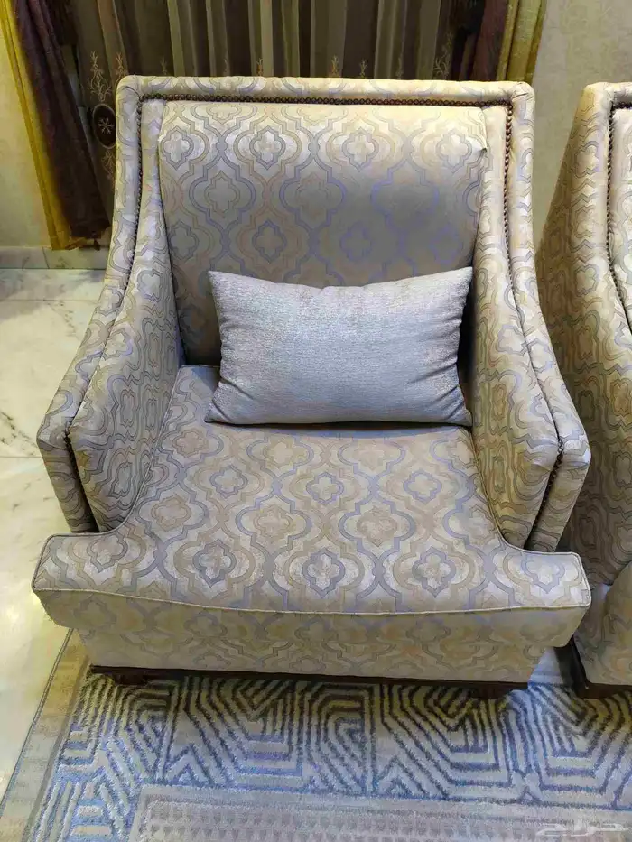 طقم كنب قطعتين كبار و قطعتين لحالهم 7