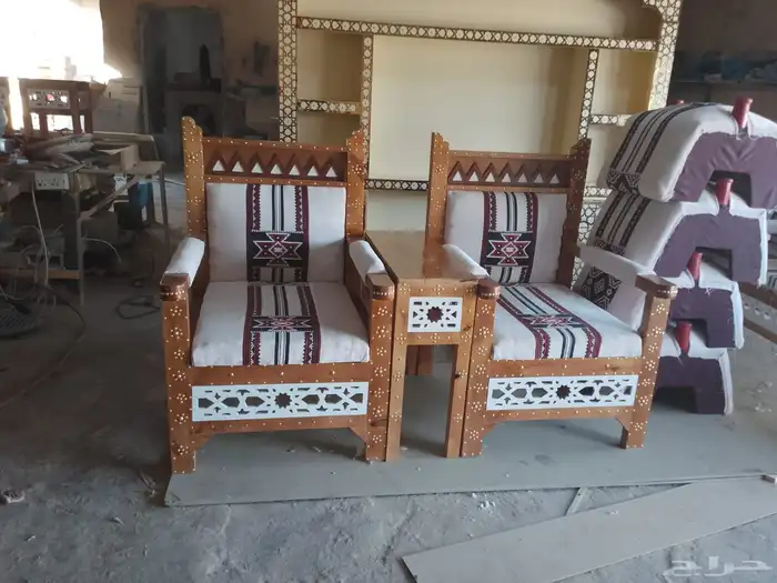 كراسي خشب سويدي تفصال جميع الاشكال والمقاسات 0