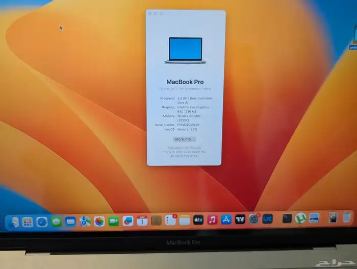 Apple MacBook Pro i5 13.3 inch 16gb ram 512gb ssd 3