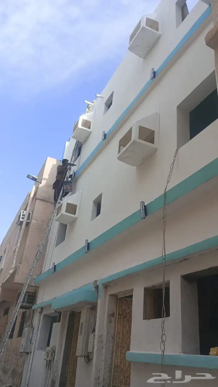 تركيب شبك مكيف خارجى غطاء شفات خارجى فبر جلاص طارد طيور 3