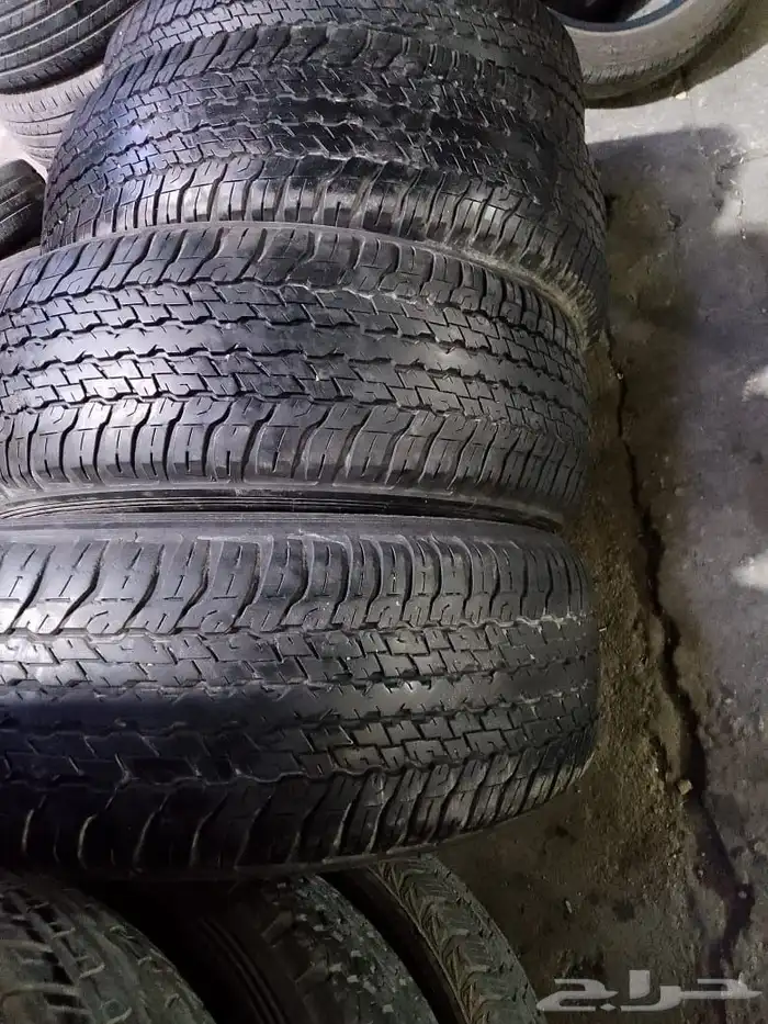 كفرات هايلكس دبل برادو 265 65 17 دنلوب ياباني وكاله نضيف كرت 1