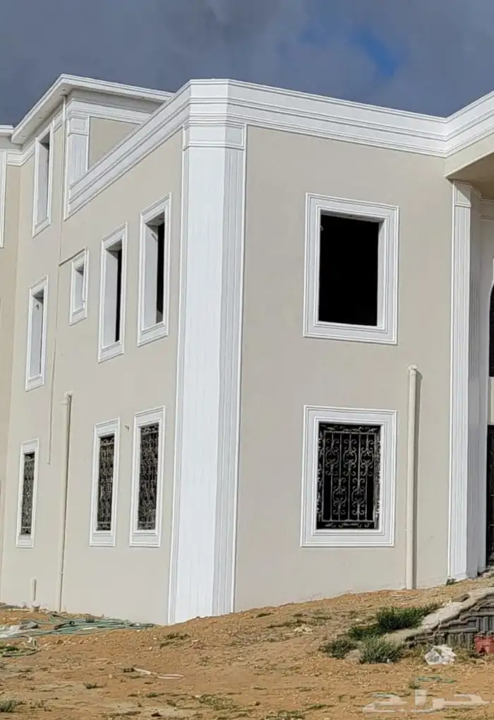 معلم ديكورات خارجيه سمنت ابيض بديل الحجر الطبيعي 4