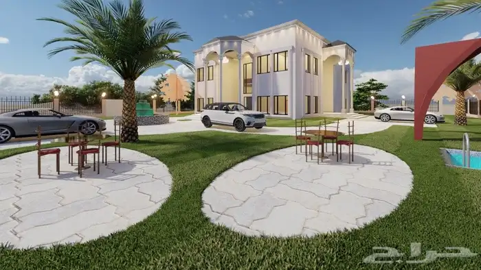 تصميم فلة سكنية نيوكلاسيك بجازان 3