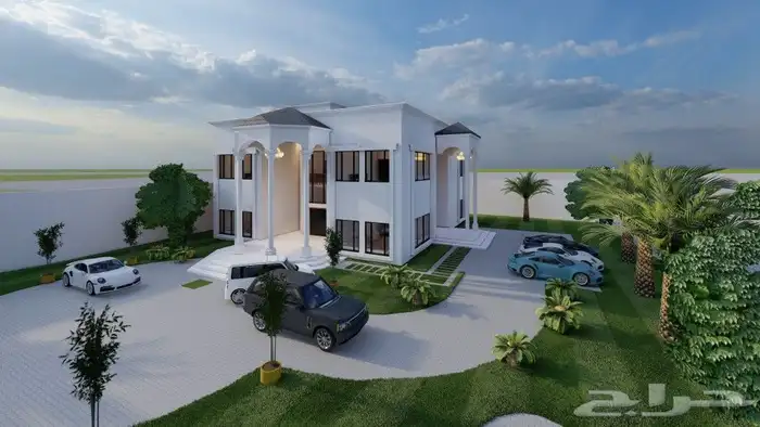 تصميم فلة سكنية نيوكلاسيك بجازان 6