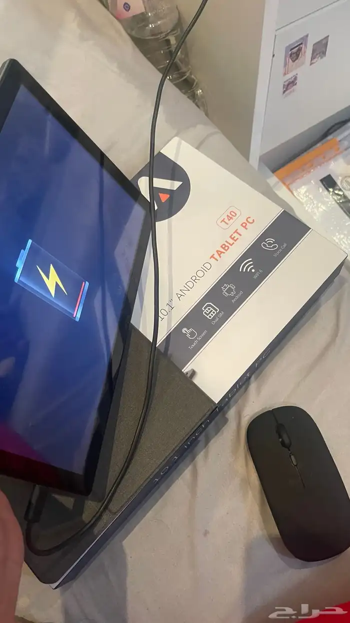 تابلت اندرويد مع اغراضة وشاحنة جديد استخدام 4 ايام فقط 1