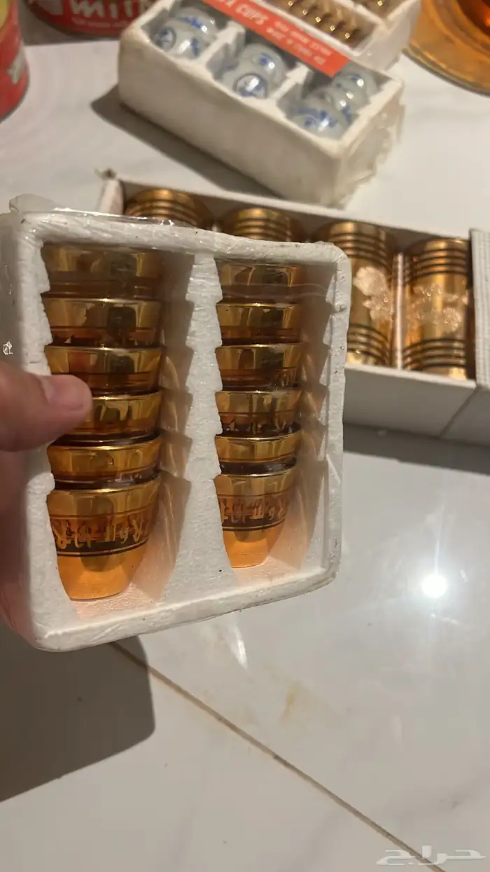 تراث فناجيل واكواب اهلا وسهلا ذهبي 3