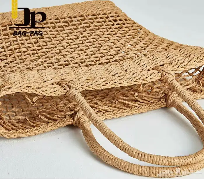 حقيبة مصنوعة يدويا من سعف الخيزران للتسوق والتجول 0