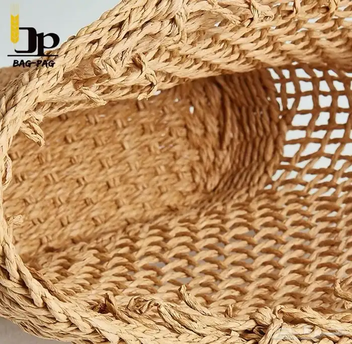 حقيبة مصنوعة يدويا من سعف الخيزران للتسوق والتجول 1