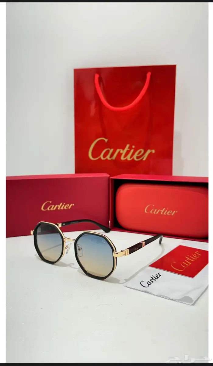 نظارات ماركه كارتير درجه اولى طبق الاصل مع الملحقات 57