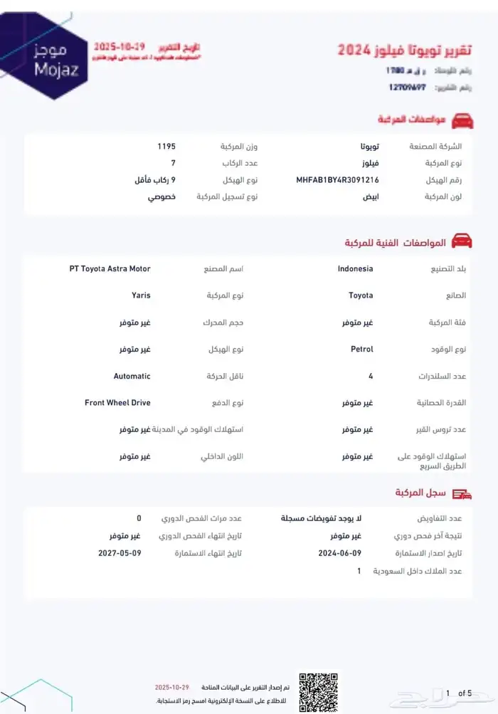 تويوتا فيلوز 2024 فل كامل 31