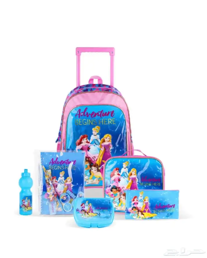 شنطة بنات ديزني مدرسية مقاس 16 جديدة بالكرتون 16 قطعه 0