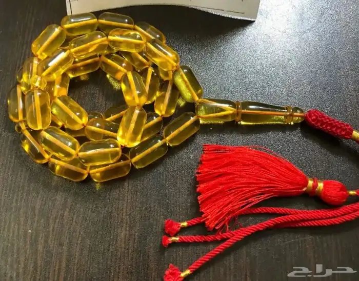 سبحة كهرمان شفاف جامبو صنف 2