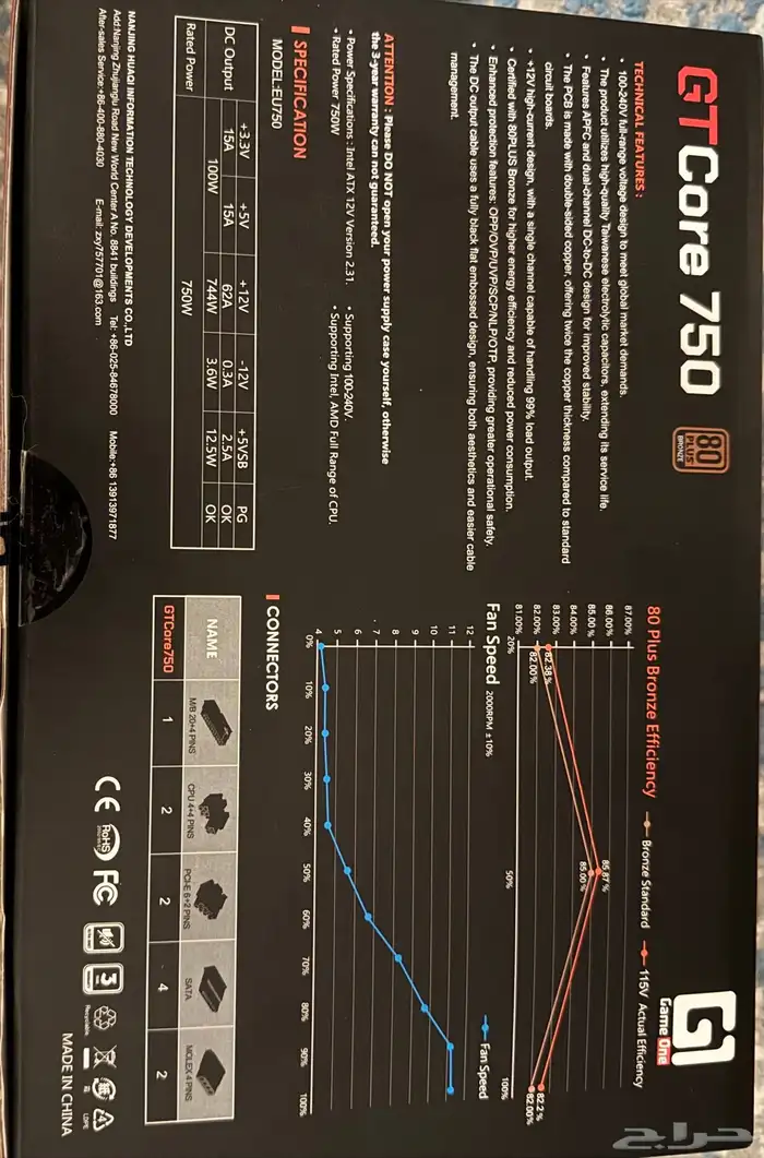 مزود طاقة باور سبلاي 750 واط 2