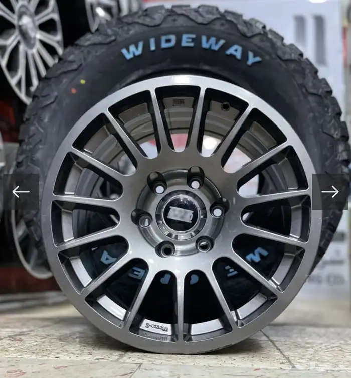 جنوط برايد وبالون نيسان باترول بلاتينيوم تيتانيوم مقاس 17 1