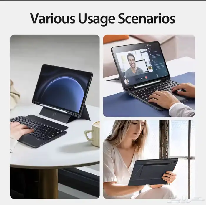 للوحة مفاتيح اللمس 3 في1 لجهاز Samsung Tab S9 Fe x510 2