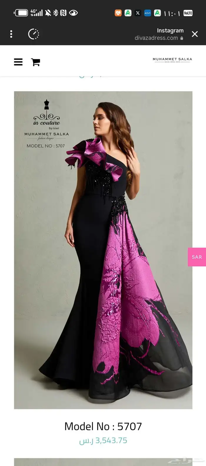 فستان المصمم محمد سالكا 2