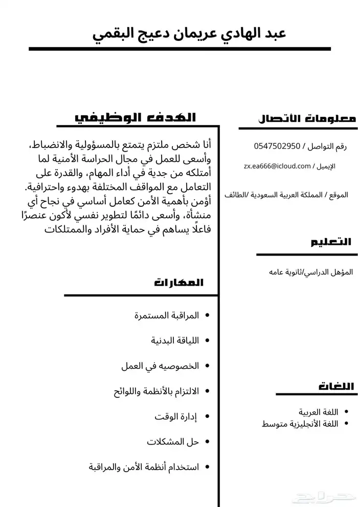 تصميم سي في احترافي وجاهز خلال ساعات 0