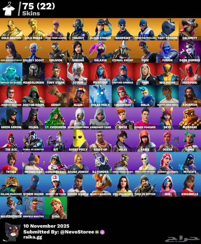 حساب فورت نايت طور الزومبي ( انباع ) 1