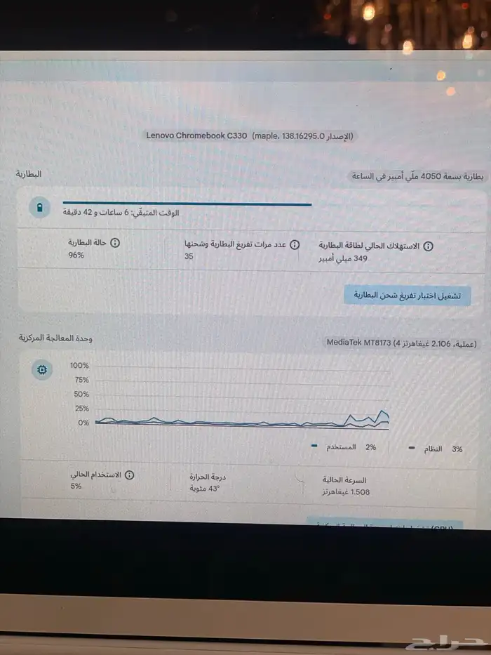 جهاز لابتوب Lenovo Chromebook C330 5