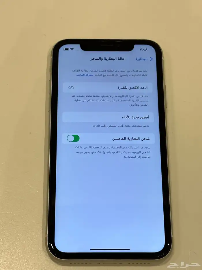 آيفون XR أبيض 128 قيقا   مخزن ونظيف جدا 0
